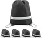 BeeGreen Drawstring Backpack Bags 20,30,50 Packs Reflective String Bags for Gym Sport Trip Cinch Sack DIY for Women Men