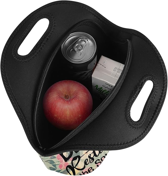Neoprene Lunch Bags Thermal Insulated Lunch Tote Bag Reusable Washable Neoprene Picnic Bag for Women Men