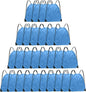 Blue Drawstring Backpack Bulk 28 PCS Drawstring Bags String Backpack Cinch Bag Sackpack for Men Women Gym (Sky Blue)
