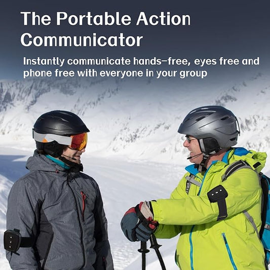 Came-TV Action Communicator 2-Pack Dect Full Duplex Wireless Intercom System with Pre-paired Hands-Free 3.5mm Audio Port for Referee Communication,Film Production,Camping or Boating