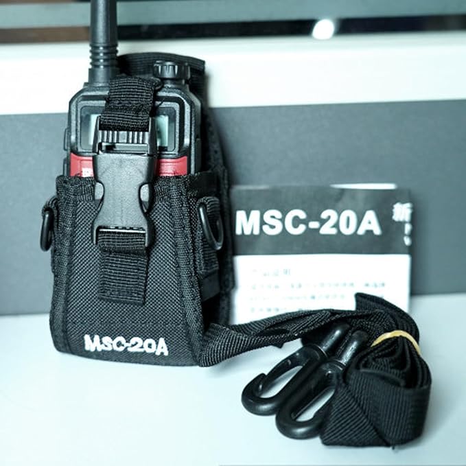 Radio Holder Walkie Talkie Pouch Multi-Function Pouch Case Holder Portable Walkie Talkie Radio Shoulder Holder/Anti-Sway Strap (BLACK)