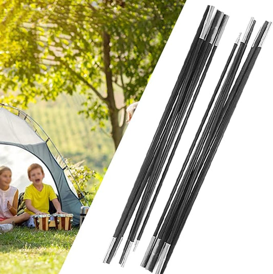 Tent Tarp Poles 4.9M, Universal 9 Sections Fiberglass Camping Tent Pole Bars Camping Awning Poles, Tent Pole Support Frames Kit Outdoor Support Rods Awning Frames Kit
