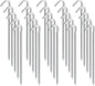 9 Inch Galvanized Tent Stakes Metal Tent Pegs, Heavy Duty Steel Yard Camping Stakes Tarp Hooks Inflatables Outdoor Decorations, 25 Pack