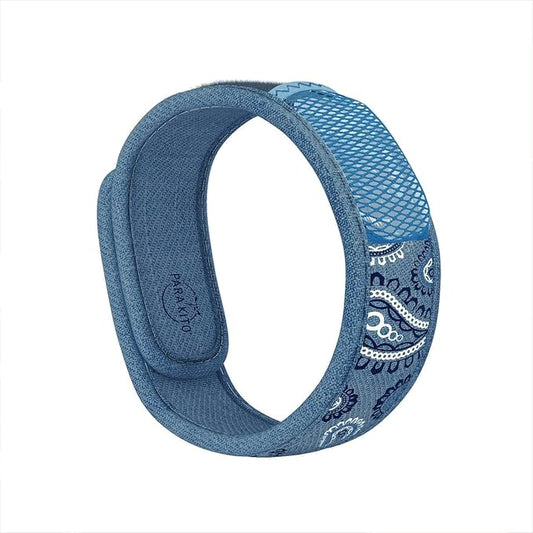 PARA'KITO Mosquito Insect & Bug Protection Wristband - Mosquito Stickers, Bug Spray Alternative - Summer Essentials, Beach Accessories, Hiking, Camping Essentials - Natural Essential Oils (Blue Jeans)