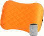 Portable Inflatable Neck Pillow for Outdoor Travel, Camping, Office Naps-Polyester + Washable Cotton-Color Available-Simple and Comfortable (Orange)