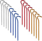 GEEWAY 7 Inch Aluminium Tent Stakes for Secure Ground Support，Perfect for Outdoor Decorations and Tarps, Stakes for Inflatables, Garden Edging Fence Hooks Pegs Heavy Duty Colorful Metal Stakes 16 Pack