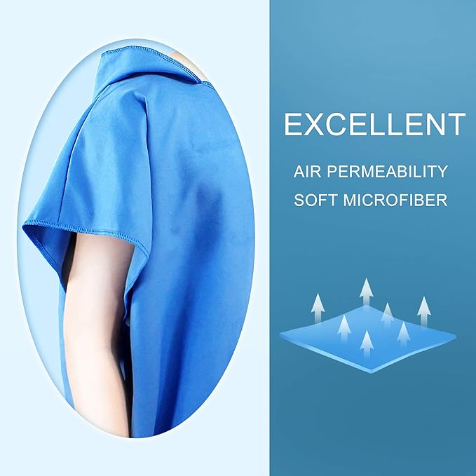 Surf Poncho Changing Robe Towel with Box, Microfiber Women Men Changing Ponchos Surfer Robe for Surfing, Swim, Beach as Gifts（One Size Fit All）