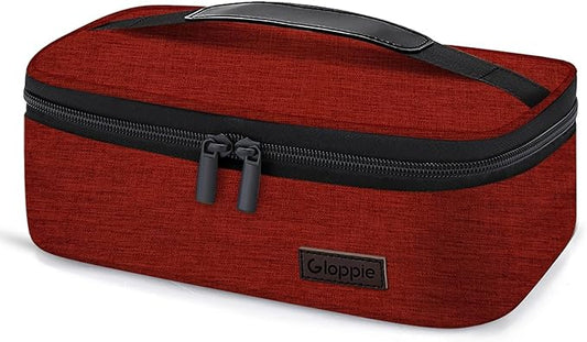 Gloppie Small Lunch Bag Insulated Lunch Box for Women Girls Kids Mini Lunchbox Adult Portable Cooler Bags Reusable Snack Bag Thermal Lunch Boxes, Wine Red
