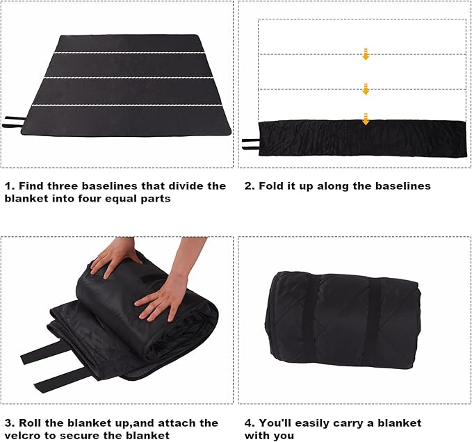 Camping Blanket,Cold Weather Warm Outdoor Blanket,Windproof Triple Layers Warm Comfy Foldable for Camping,Traveling, Stadium, Hiking, Picnics,Machine Washable 77.1"x 54"