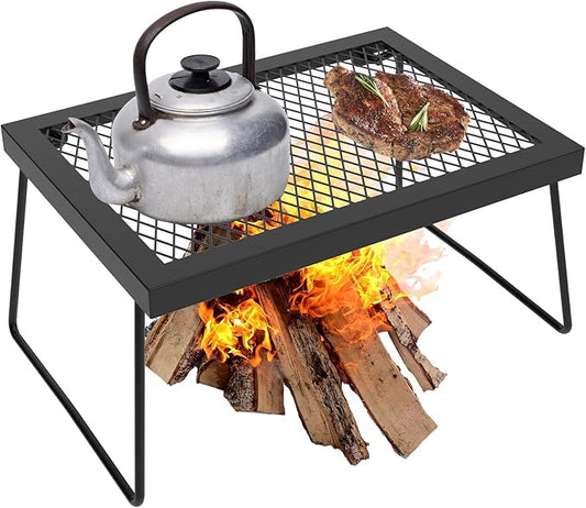 Camp Fire Cooking Racks - Campfire Grate for Fire Pit & Fireplace, Grill Grate for Outdoor Cooking, Camping Accessories