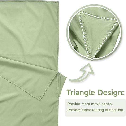 Sleeping Bag Liner, Sleep Sack Travel Sheets, Two-Way-Zipper Expose Feet Separately, Portable Single Camping Sheet for Hotel,Hostels,Business Trips