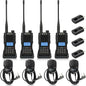 Retevis RA89 Ham Radio Handheld, Dual Band 2 Way Radio with Speaker Mic, 2500mAh Battery Long Range Walkie Talkies, Portable Dual Band Radio Includes Full Kit, Handheld Radio for Outdoor Use(4 Pack)