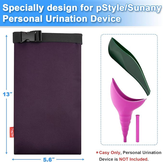 Carrying Case for pStyle Sunany Female Urination Device, Portable Pee Funnel Storage Pouch, Waterproof Reusable Discreet Carrying Bag, Adjustable Urinal Protective Travel Case for Travel and Outdoor