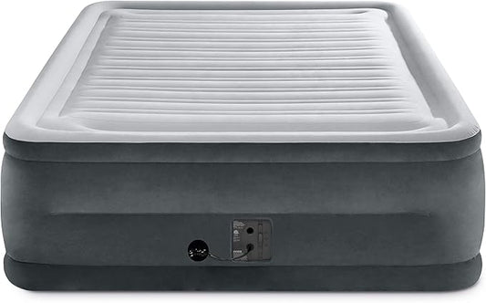 Intex Comfort Dura-Beam Airbed Internal Electric Pump Bed Height Elevated (2020 Model)