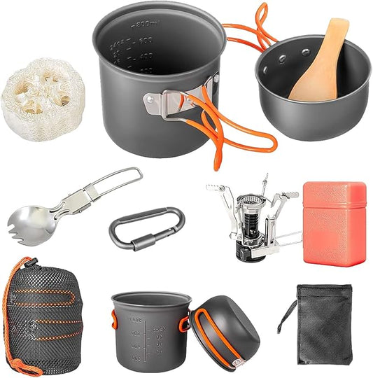 Camping Cookware Set with Stove