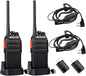 Retevis H-777S Walkie-Talkies Long Range,Rechargeable Two Way Radios,2 Way Radio with Earpiece,VOX Handsfree,Hiking Camping Road Trip Biking(2 Pack)