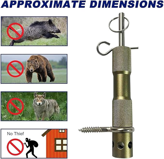 Perimeter Trip Alarm, Camping Trip Wire Alarm Device, Early Warning Security System for Camping and Property Safety, Use 209 Primers Green