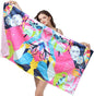 Microfiber Beach Towel, Extra Large 63"x32" Sand Free Beach Towel Super Lightweight Towels for Swimming Pool, Camping, Picnic, Yoga Gym Sports