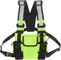 Radio Chest Harness Bag, Two Way Radio Chest Front Pack Pouch Walkie Talkie Case with Adjustable Shoulder Strap for Two Way Radio Walkie Talkie