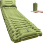 Sleeping Pad for Camping, Self Inflating Ultra Lightweight Sleeping Pad Backpacking Air Mattress Camping Mat with Pillow, Built-in Foot Pump Protable Sleeping Pads for Camping Tent 78x27 Inch