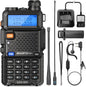 BAFENG UV-5R Ham Radio Handheld Dual Band Long Range Walkie Talkie for adults Ham Radios Long Range Two Way Radio Walkie Talkies with Headset Full Set