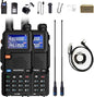 BAOFENG 2 Packs UV-5RM Two Way Radio Multi-Band Long Range Walkie Talkie NOAA USB-C Charging Upgrade of UV-5R Ham Radio Air Band 1.77in LCD Screen with 771 Antenna and Cable