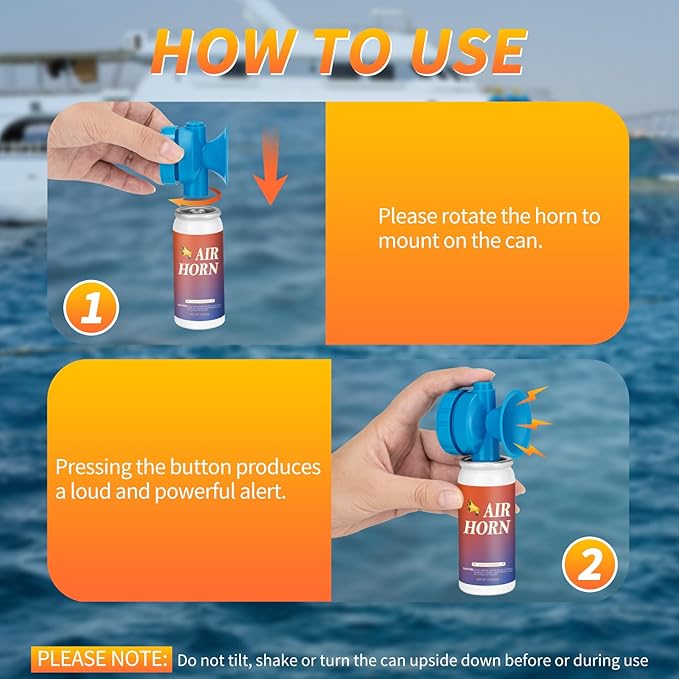 Air Horns, Air Horn Can for Safety Loud Marine Air Horns Can 1.4OZ Mini Small Handheld Air Horn for Boat Air Horns for Sporting Events Emergency Use Camping Hiking Outdoor