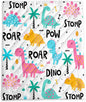 Axolotl Colorful Dinosaur Camping Blanket,Plam Trees Dino Eggs Packable Outdoor Blanket,Wild Animal Theme Lightweight Puffy Camping Blanket,Roar Dino Travel Blanket for Traveling Picnic Cold Weather