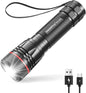 WdtPro Rechargeable Flashlights High Lumens, 1 Pack 10H Long Lasting Super Bright EDC Flashlights, LED Mini Tactical Flash Lights for Camping Emergency, Drop & Water Resistant (Battery Included)