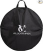 VeloChampion Waterproof Bicycle Wheel Bag Storage Cover | Mountain, Road or Gravel Bike | 650b. 700c. 26” 27.5” 29” Bicycle Wheelset Transport Travel Case (Black, 31.8" (MTB) x2)