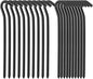 20Pcs Metal Tent Pegs with Hooks. 7 inches Durable Garden Stake Ground Anchors Awning Metal Hooks. Heavy Duty, Waterproof & rustproof. Ideal for Camping, Yard Decor, Picnic & tarp(Black)