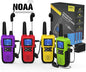 4 Rechargeable Walkie Talkies for Adults Long Range - Long Distance 2 Way Radios Walkie Talkies 4 Pack Work Walkie Talkies with Earpiece and Mic Set Headsets USB Charger Battery NOAA Weather Radio