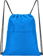 Vorspack Drawstring Backpack Water Resistant String Bag Sports Sackpack Gym Sack with Side Pocket for Men Women