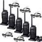 Retevis RT27 2 Way Radio with Earpieces,Walkie Talkies for Adults,1100mAh Battery,VOX Handsfree,Long Range Rechargeable Two Way Radios for Warehouse Retail Restaurant(5 Pack)