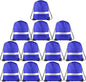 KUUQA 12 Pcs Drawstring Backpack Bag Bulk Reflective Backpack Blue String Bags Cinch Sack Backpack for Team Yoga Sport Gym Traveling