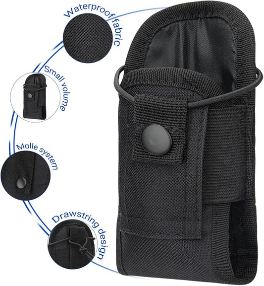 BAOFENG Tactical Pouch Walkie Talkie Bag Molle Radio Pouch Portable Radio Case Outdoor Nylon Case Holster Pouch Bag UV-5R BF-F8HP 5RM UV-21R Quangsheng UV-K5 8 K5PLUS AR-152 UV-17R Two Way Radio