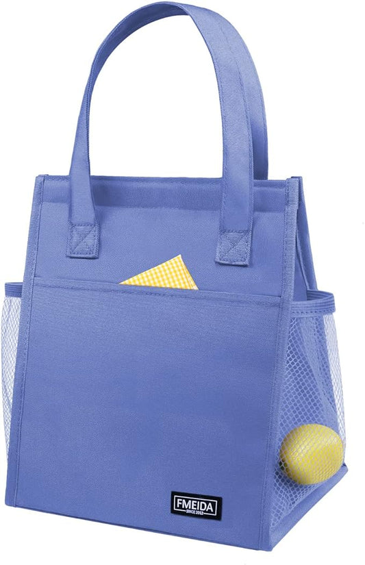 Fmeida Insulated Lunch Bag Women - Small Lunch Bags for Adults Reusable Lunch Tote Bag Lunch Box Thermal Snacks Organizer for Women Work Office Picnic Hiking Beach Outdoor - Purple