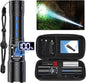 Flashlights High Lumens Rechargeable - 20,000 Lumens Super Bright Tactical LED Flash Light, Dimmable&Memory Function Powerful Waterproof Flashlight for Camping,6 Modes,Zoomable,LCD Display (1, Black)