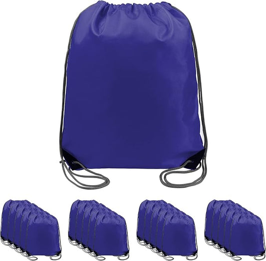 BeeGreen Drawstring Backpack Bags 20,30,50 Packs Reflective String Bags for Gym Sport Trip Cinch Sack DIY for Women Men