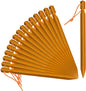 Grassman 16 Pack Tent Stakes, 7075 Aluminium Tent pegs, Heavy Duty Lightweight Ground Pegs, Durable and Safe Metal Camping Spikes, Orange