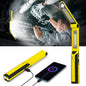 Work Light, Ropelux Rechargeable LED Work Light 1500 Lumens, Portable Flashlight 180° Rotate 3 Modes, with 3 Magnetic Base and Hook Mechanic Light, for Car Repairing/Under Hood/Emergency (Yellow)
