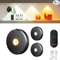 Puck Lights with Remote Control,2000mAh Rechargeable Under Counter Lighting,3 Color Temperatures Dimmable Under Cabinet,Closet Light,3Pack Tap Light for Hallway (Dark Grey, 3 Pcs)