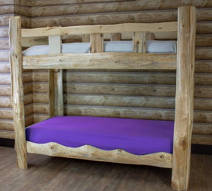 Cabin Comfort - Cot Sheet for Camping and RV Cots - Fits All Cot Size Beds Comfortably -72 x 28 Inches - Super Soft (1 Piece Cot (Fitted), Purple)