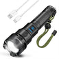 Rechargeable Flashlights High lumens, Powerful 300000LM Tactical Flashlights, 5 Modes LED Flashlight Zoomable, Brightest Flashlight Waterproof, Handheld Flash Light for Home, Emergencies, Camping