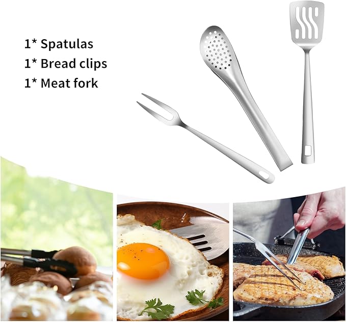 Camping Cooking Utensils Set - Camping Kitchen Equipment, Compact and Portable Camper Accessories, Perfect for Travel, Picnic, RV, Camping, BBQ, Party