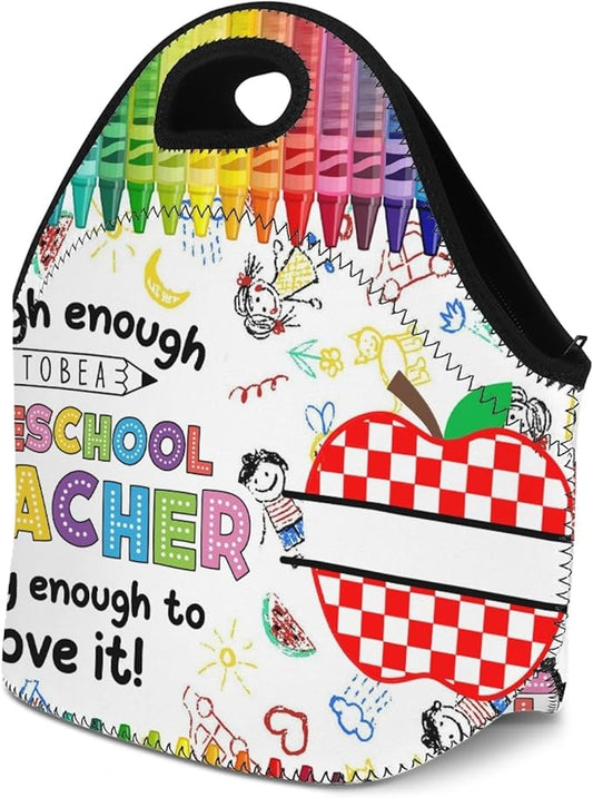 Neoprene Lunch Bags Thermal Insulated Lunch Tote Bag Reusable Washable Neoprene Picnic Bag for Women Men