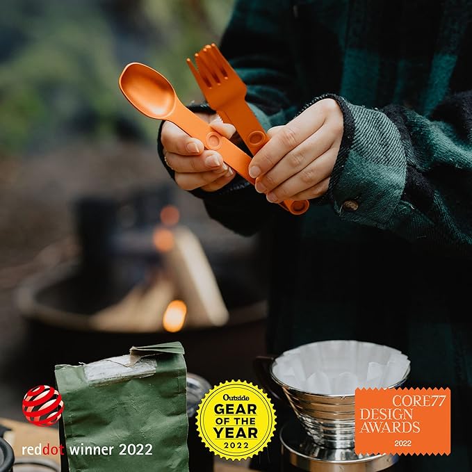 FULL WINDSOR - MAGWARE Magnetic Stainless Steel Kitchen Utensils Set - Travel Utensils for Camping, Cooking, and Outdoor Dining - Knife, Fork & Spoon - Compact Camping Cutlery - Multicolor (15 PCS)