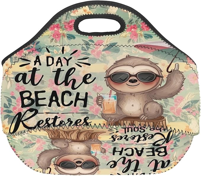 Neoprene Lunch Bags Thermal Insulated Lunch Tote Bag Reusable Washable Neoprene Picnic Bag for Women Men
