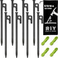 8 Pack Tent Stakes Heavy Duty Metal Tent Pegs for Camping Steel Tent Stakes 8 inch Unbreakable and Inflexible