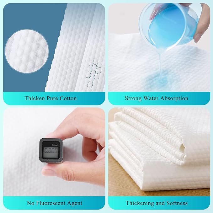 GXF 2 Packs Compressed Bath Towel Tablets, 56'' x 28'' Pure Cotton Portable Disposable Hypoallergenic Dehydrated Expandable Compact Compressed Towels Washcloths for Camping Swimming Traveling Hiking